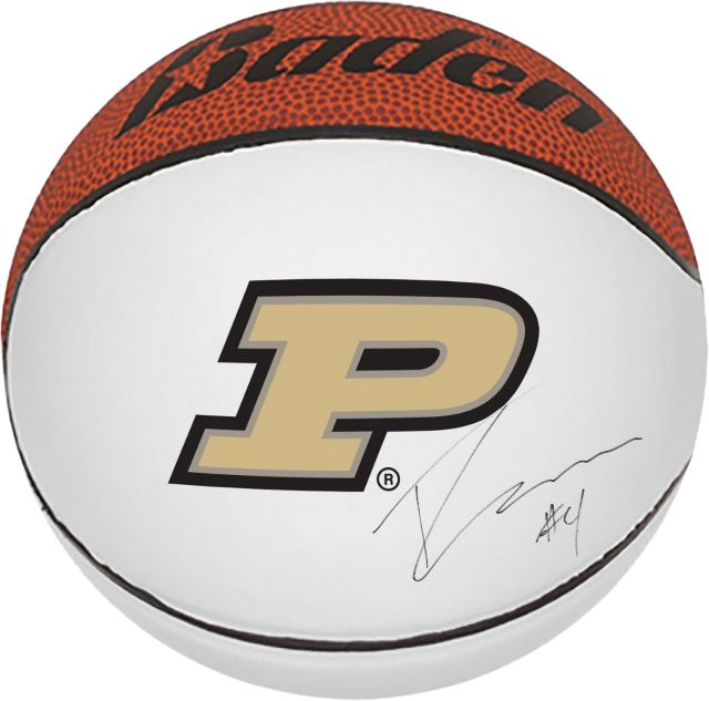 Purdue Men's Basketball Autographed Mini Basketball T KAUF RENN