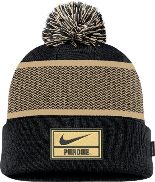 Purdue Boilermakers Peak Cuff Pom Beanie