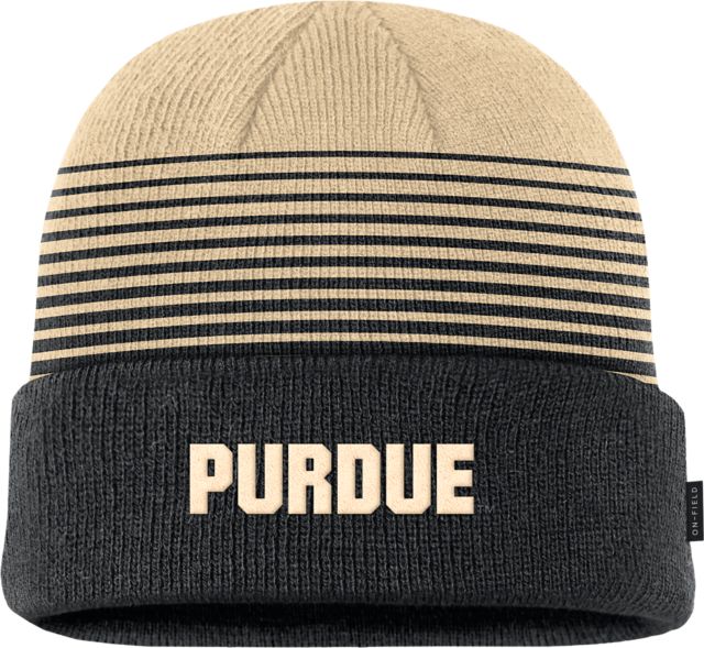 Purdue Boilermakers Striped Cuff Beanie