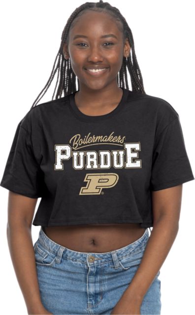 Purdue Boilermakers Women's Cropped Short Sleeve T-Shirt