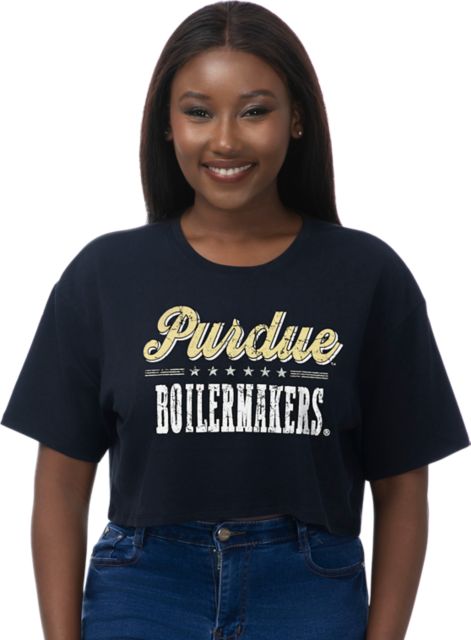 Purdue Boilermakers Women's Boxy Crop Short Sleeve T-Shirt