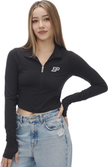 Purdue Boilermakers Women's Crop 1/4 Zip
