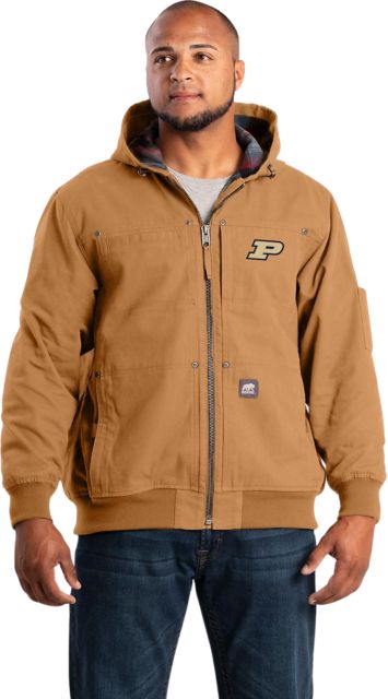 Purdue Boilermakers Heartland Duck Flannel-Lined Hooded Jacket