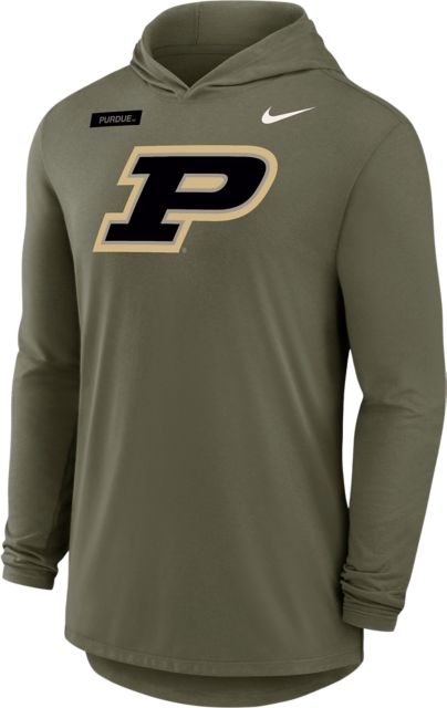 Purdue Boilermakers Military Long Sleeve Hooded T-Shirt