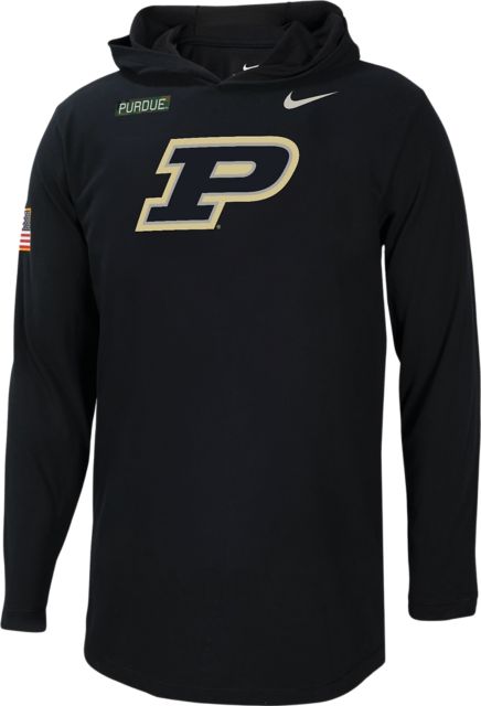 Purdue Boilermakers Military Appreciation Hooded Long Sleeve T-Shirt