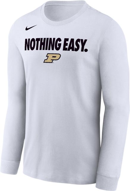 Purdue Boilermakers Basketball Nothing Easy 2025 Bench Long Sleeve T-Shirt