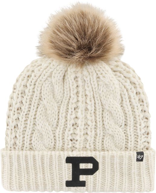 Purdue Boilermakers Women's Fur Pom Beanie