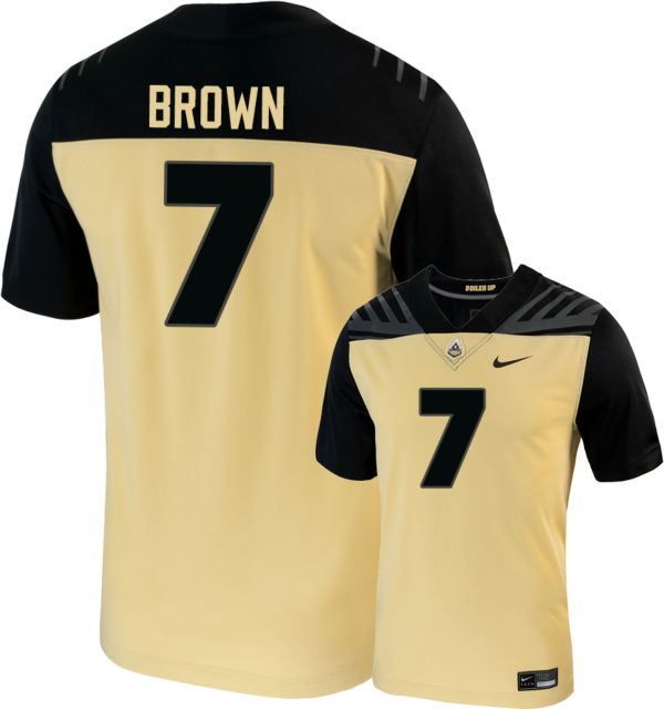 Brown and sale gold football jersey