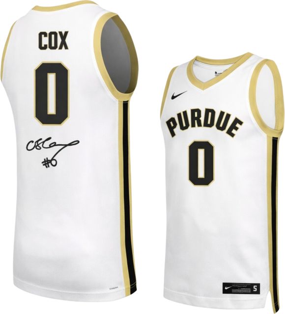 Purdue Boilermakers Men's Basketball Autographed Replica Jersey CJ COX