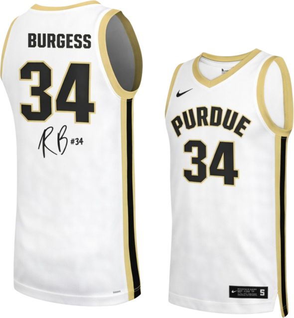 Purdue Boilermakers Men's Basketball Autographed Replica Jersey R BURGESS