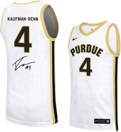 Purdue Boilermakers Men's Basketball Autographed Replica Jersey T KAUF RENN