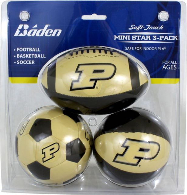 Purdue Boilermakers 4'' Soft Touch Ball - 3-Pack