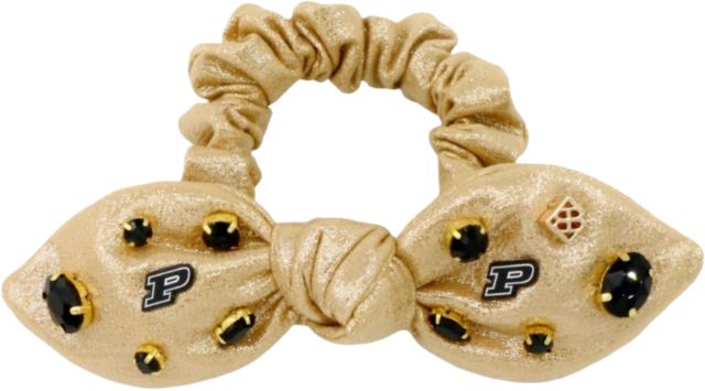 Purdue Boilermakers Gold Bow Scrunchie