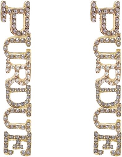 Purdue Boilermakers Pave Rhinestone Studs