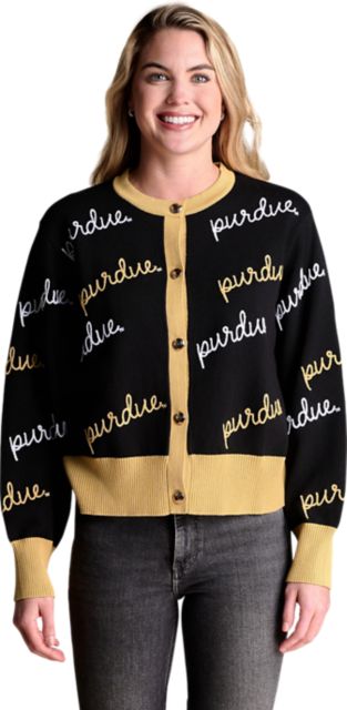 Purdue Boilermakers Women's Rope Cardigan