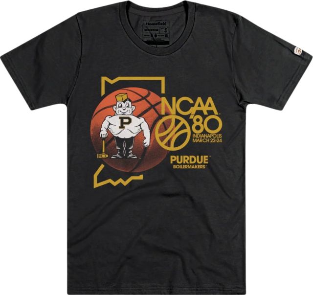 Purdue Boilermakers Basketball 1980 NCAA Final Four Short Sleeve T-Shirt