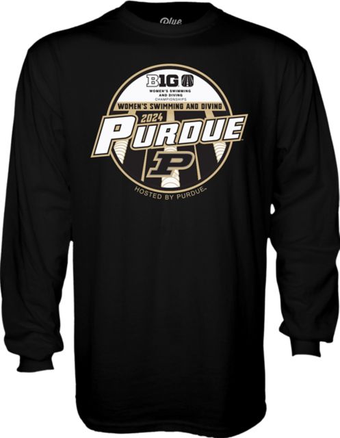 Purdue Boilermakers Big 10 Women's Swimming and Diving Championships Long Sleeve T-Shirt