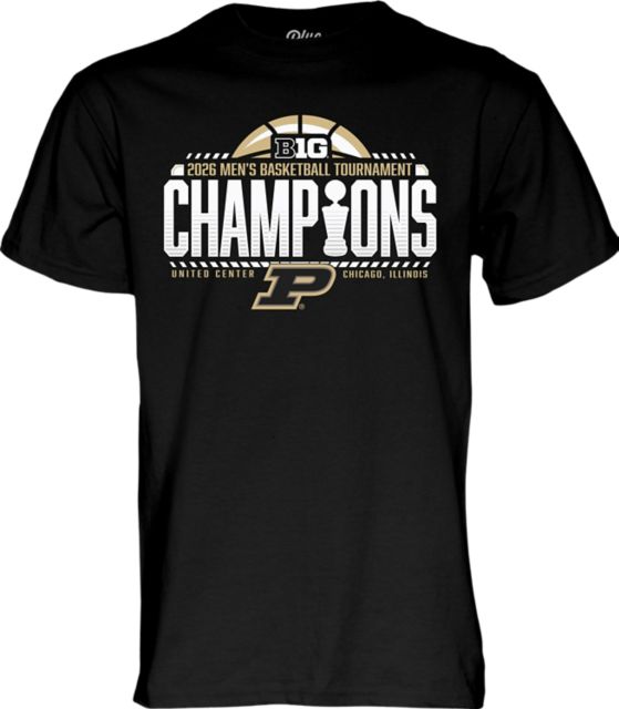 Purdue Boilermakers Men's Basketball 2026 Big 10 Tournament Champions Locker Room Short Sleeve T-Shirt