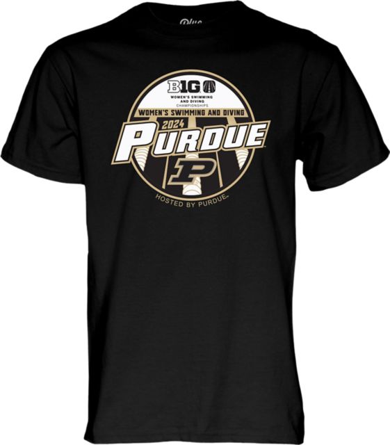 Purdue Boilermakers Big 10 Women's Swimming and Diving Championships Short Sleeve T-Shirt