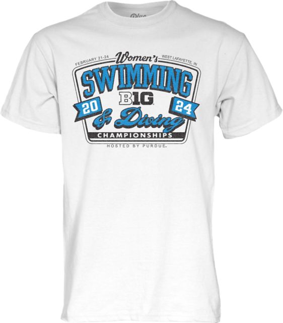 Purdue Boilermakers Big 10 Women's Swimming and Diving Championships Short Sleeve T-Shirt