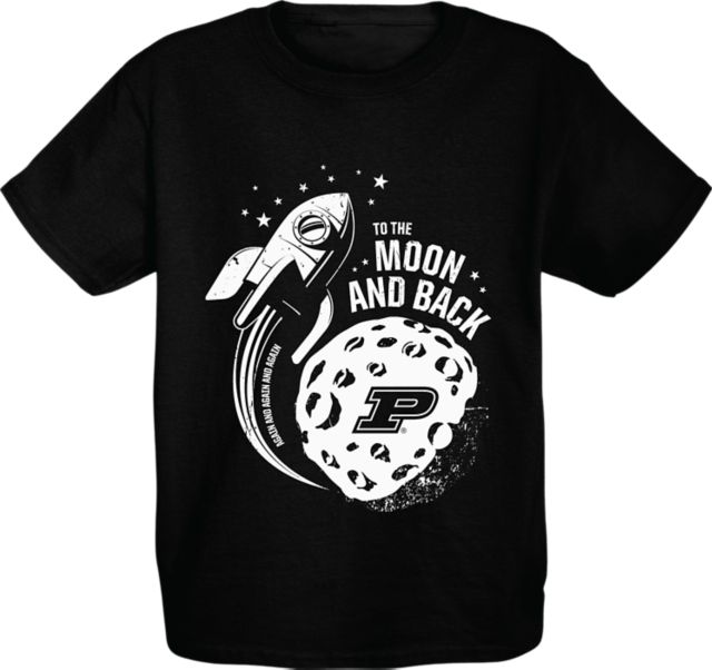 Purdue Boilermakers To The Moon and Back Youth Short Sleeve T-Shirt