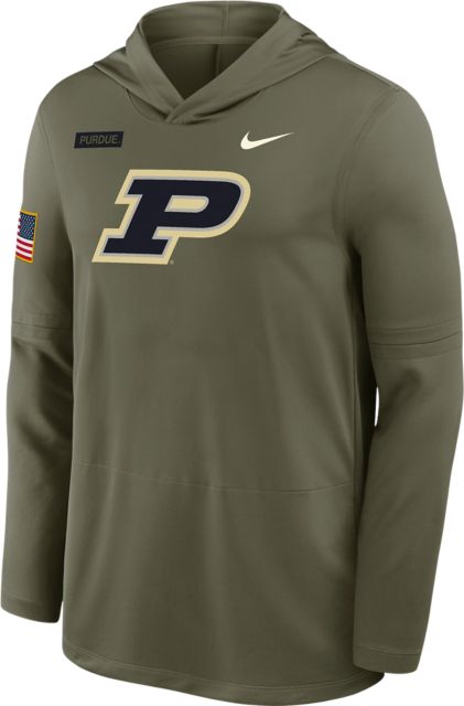 Purdue Boilermakers Dri-Fit Military Hooded Long Sleeve Shirt