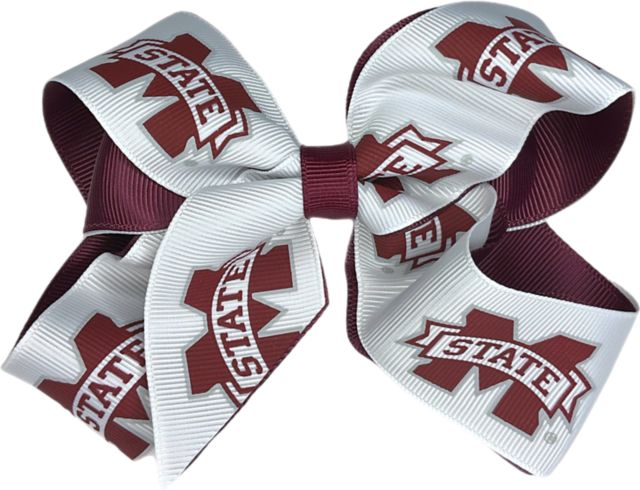 Mississippi State Bulldogs Child 2-Toned Hairbow