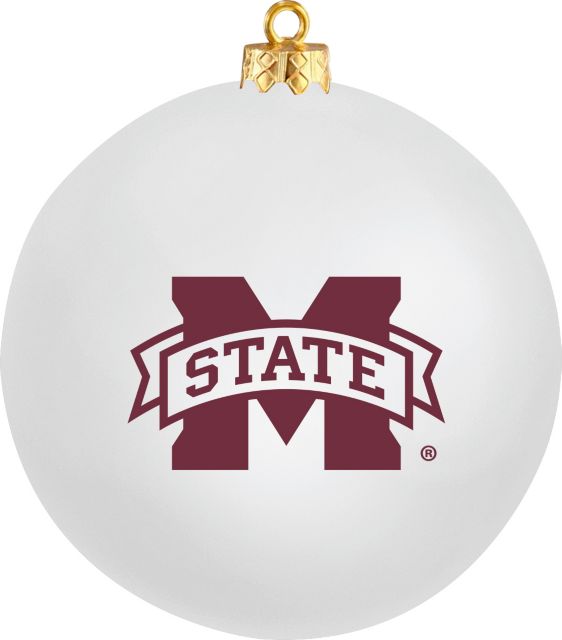 Mississippi State Bulldogs Round Shatterproof Ornament