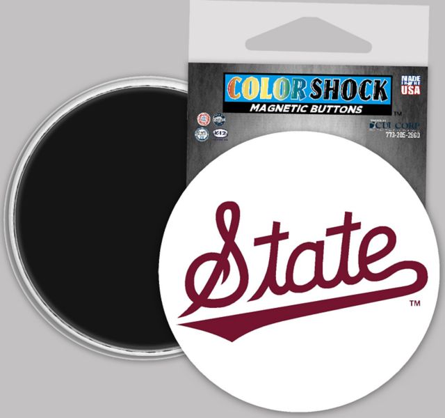Mississippi State Bulldogs 3" Button Magnet