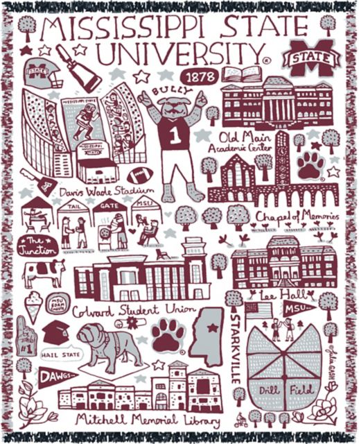 Mississippi State Bulldogs Tapestry Blanket