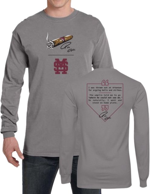 Mississippi State Bulldogs Ron Polk The Dude Long Sleeve T-Shirt