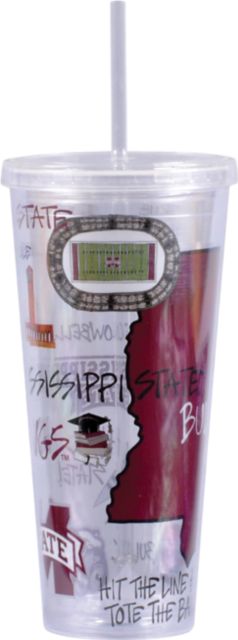 Mississippi State Bulldogs 22 oz. Tumbler with Lid & Straw
