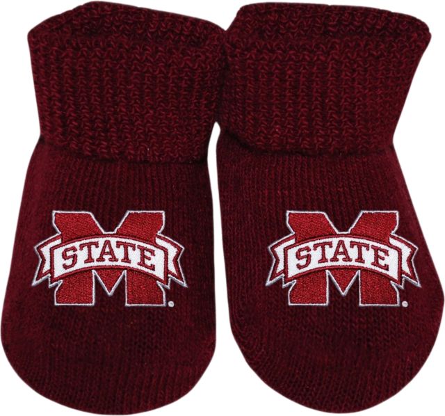 Mississippi State Bulldogs Baby Booties