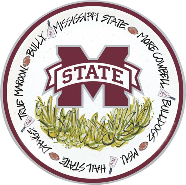 Mississippi State Bulldogs 4 Plate Set