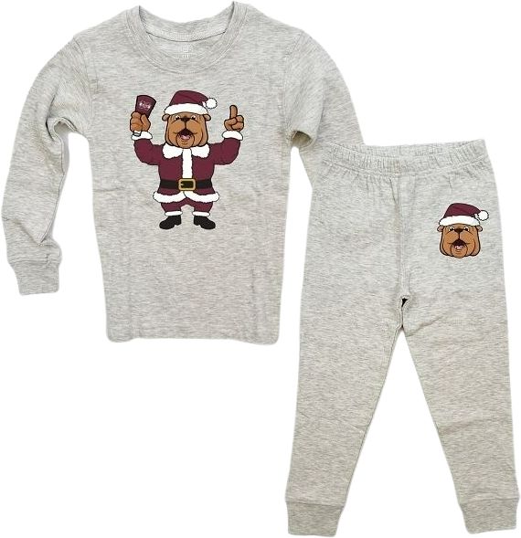 Mississippi State Bulldogs Santa Infant Pajama Set