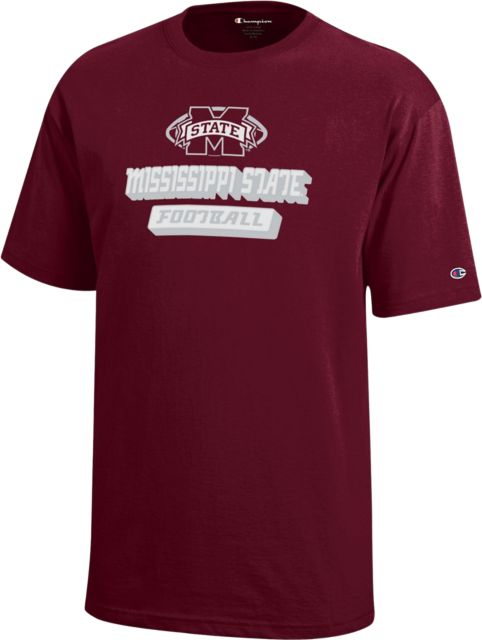 Mississippi State Bulldogs Youth Football Short Sleeve T-Shirt
