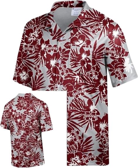 Mississippi State Bulldogs Floral Camp Shirt