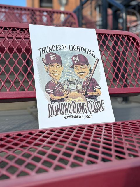 Mississippi State Bulldogs Baseball Diamond Dawg Classic Thunder vs. Lightning 11 x 17 Poster