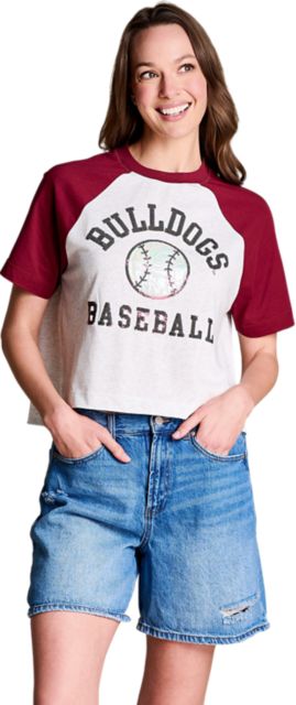 Mississippi State Bulldogs Women's Baseball Sequin Short Sleeve T-Shirt