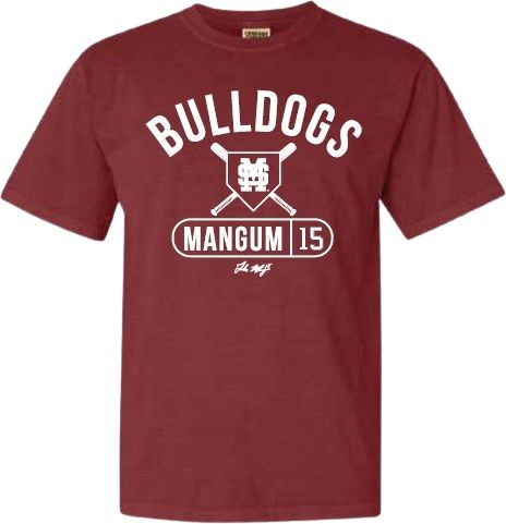 Mississippi State Bulldogs Baseball Mangum #15 Short Sleeve T-Shirt