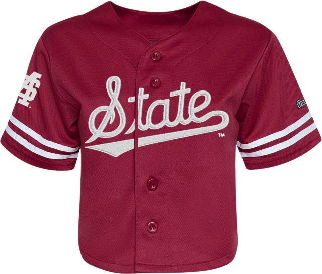 Mississippi State Bulldogs Women's Cropped Baseball Jersey