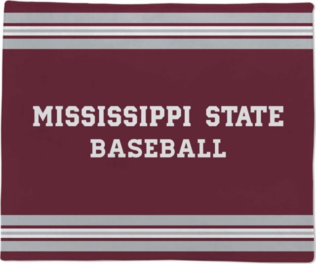 Mississippi State Bulldogs Baseball 50x60 Throw Blanket
