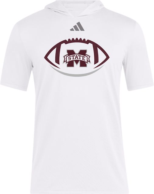 Mississippi State Bulldogs Football Hooded Short Sleeve T-Shirt