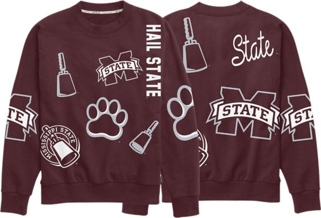 Mississippi State Bulldogs Women's Collage Kelsey Crewneck Sweatshirt