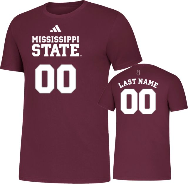 Mississippi State Bulldogs Men's Basketball Player Name Short Sleeve T-Shirt