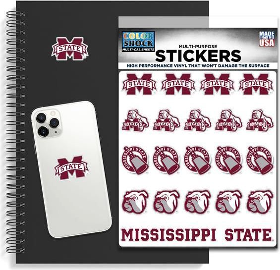 Mississippi State Bulldogs Sticker Sheet