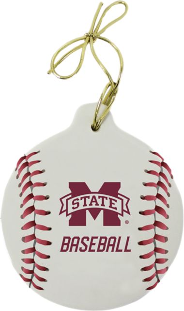 Mississippi State Bulldogs Baseball Stone Ornament