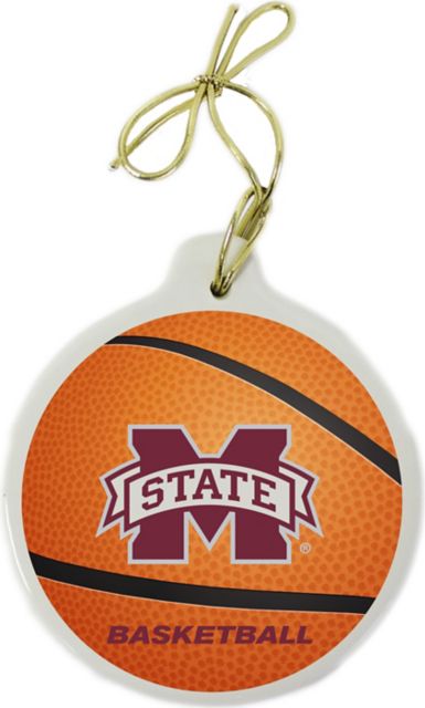 Mississippi State Bulldogs Basketball Stone Ornament