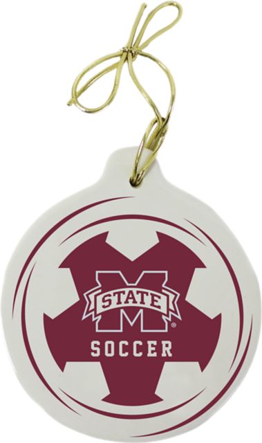 Mississippi State Bulldogs Soccer Ornament