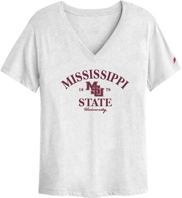 Bulldogs, Mississippi State Adidas V-Neck Baseball Jersey